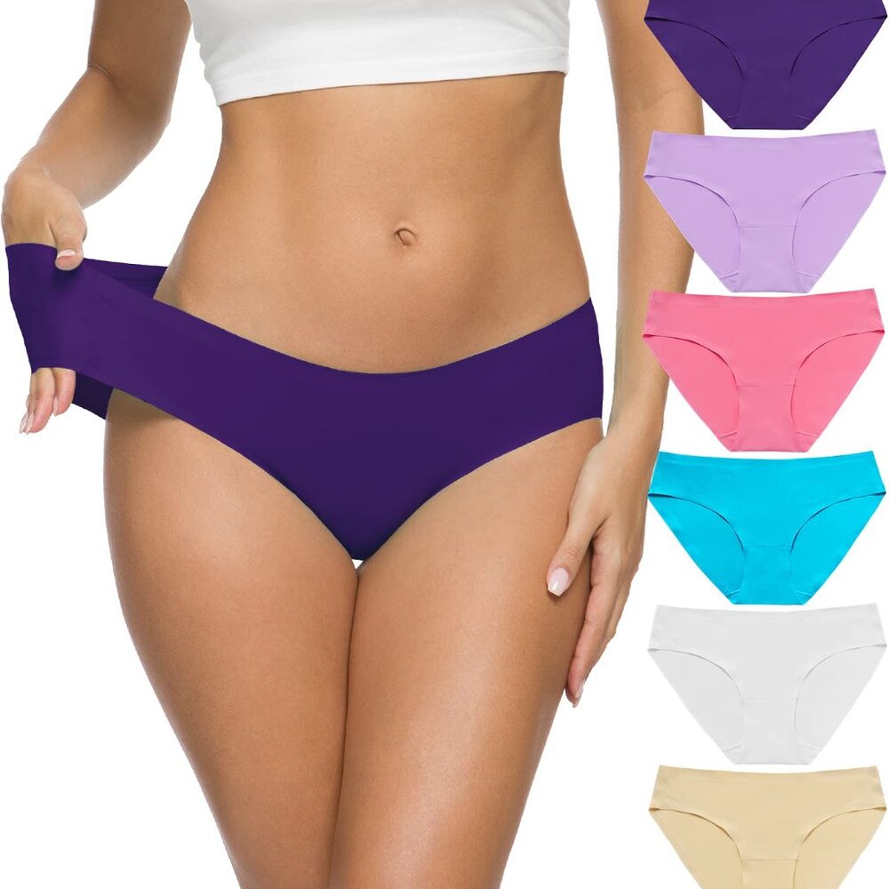 Altheanray Women’s Seamless Underwear No Show Panties Soft Stretch Bikini Underw